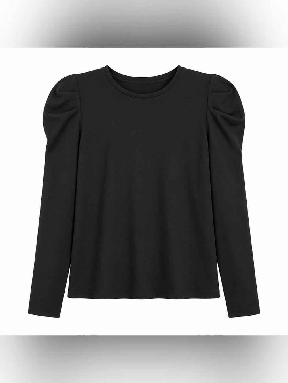 MNG Puff Long Sleeve Top Black Size M NWT